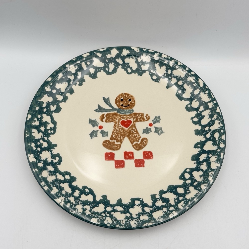 TIENSHAN Dinner Plate Folk Craft Gingerbread Christmas Oven To Table Replacement